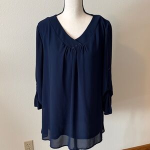 Elegant Navy Women's Blouse